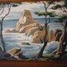 Framed landscape painting - Paint By Number, Midcentury Winter Scene,Sea "Early Autumn"