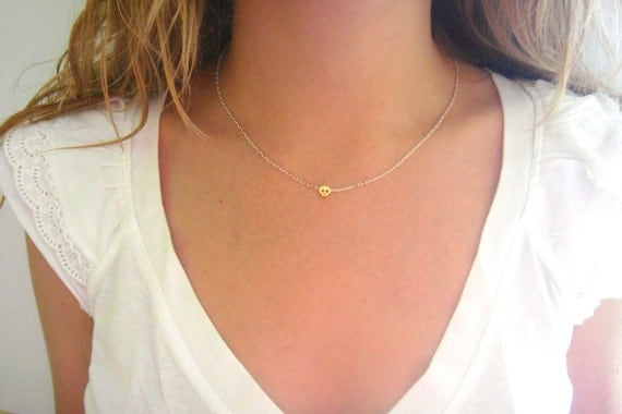Tiny Skull Necklace - Matt 14k Gold Plated Skull Charm on Gold & White Delicate Chain with Mint Faceted Bead READY TO SHIP