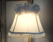 Antique Shabby Chic Metal Lamp - Distressed White