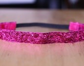 Pink Sparkle Non-Slip Headband - 3/4"