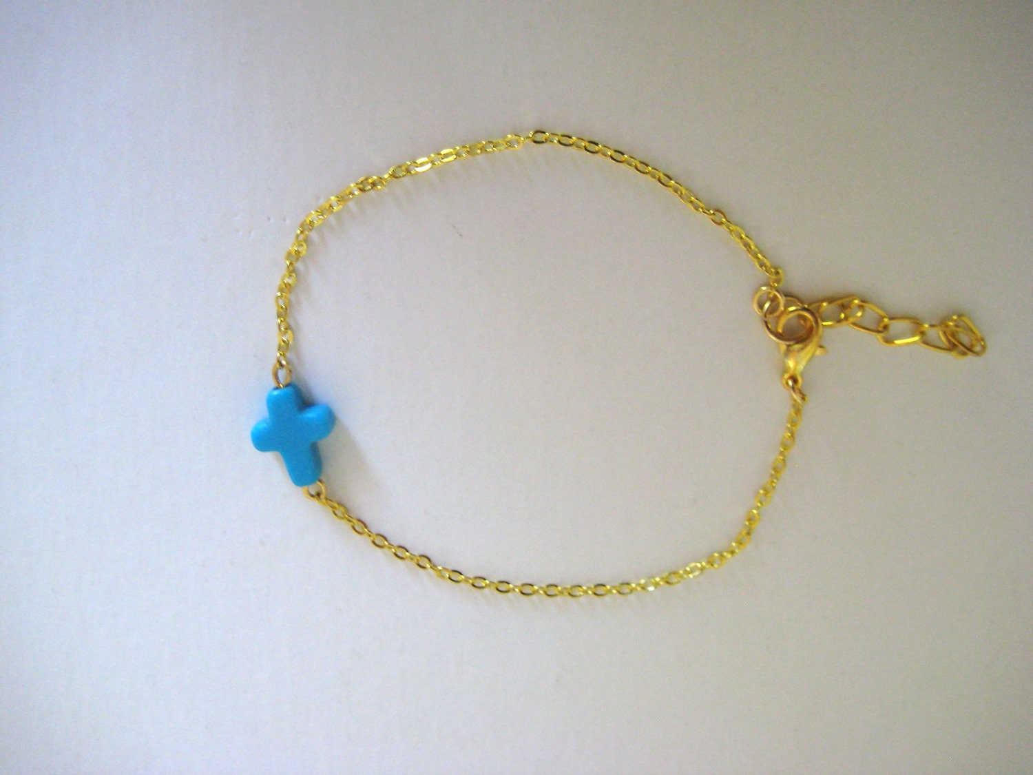 Gold and Cross Bracelet