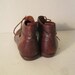 Vintage brown leather flat lace up ankle granny boots grunge sz 8