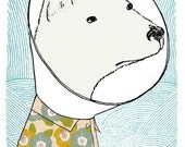 Illustrated dog print Tomorrow is another day