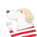 Sailor dog brooch by AtelierGilet - the Gondolier - LARGE
