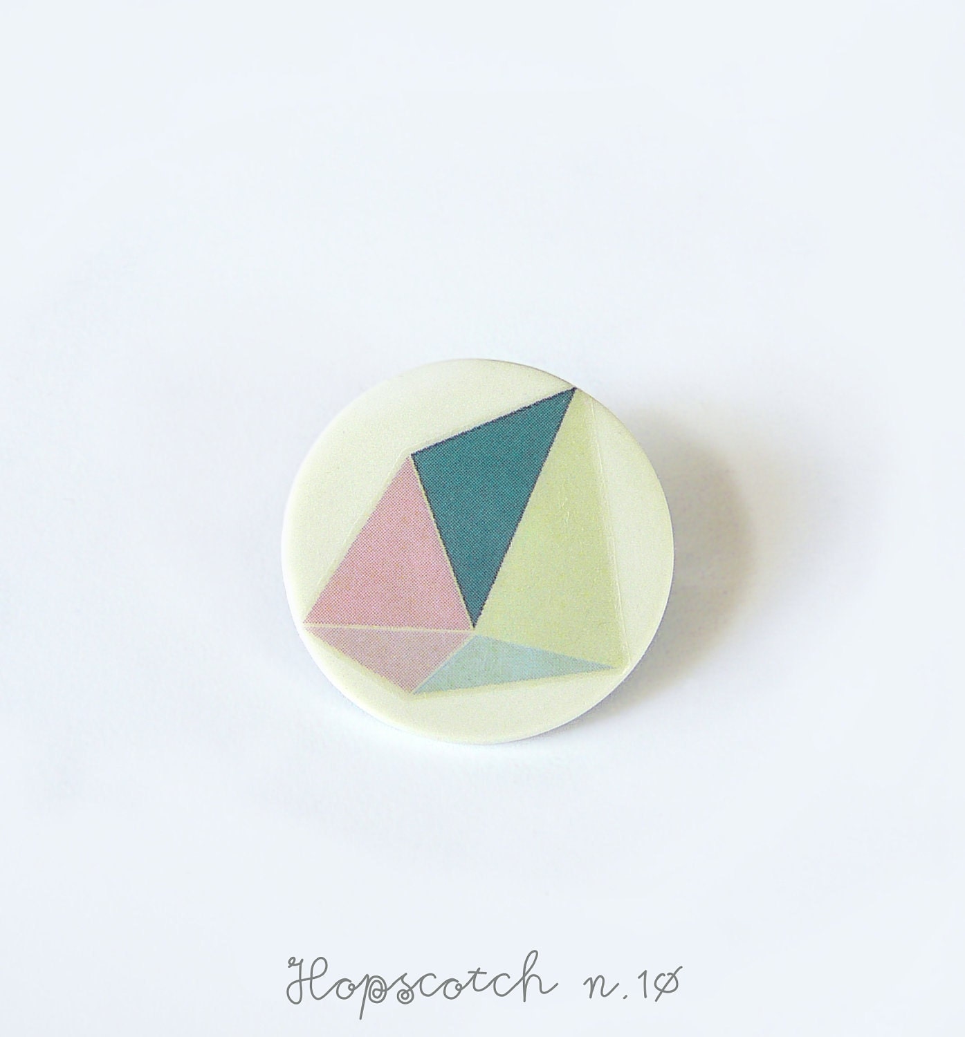 Geometric pastel brooch porcelain jewelry by AtelierGilet - set of 2