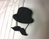 Top Hat Brooch - 'The Magician Vanishes' Steampunk Victoriana costume jewellery