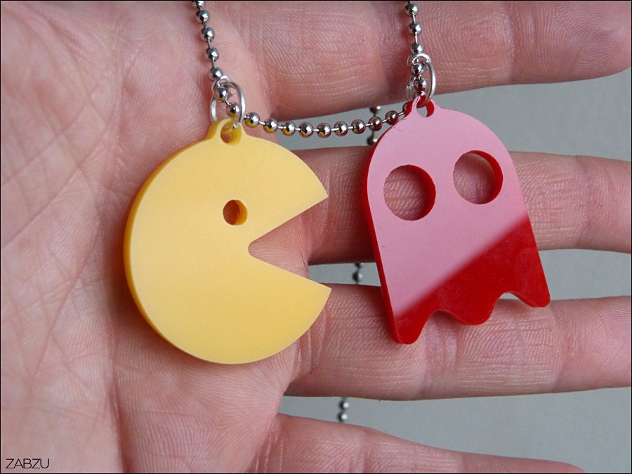 Pacman & Ghost Necklace