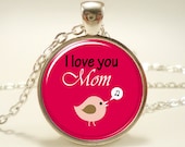 Mothers Day Gift Idea, Gifts For Mom, I Love You Mom Necklace (0636S1IN)