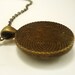 Full Moon Necklace, Glass Photo Necklace, Bronze (0439B1IN)