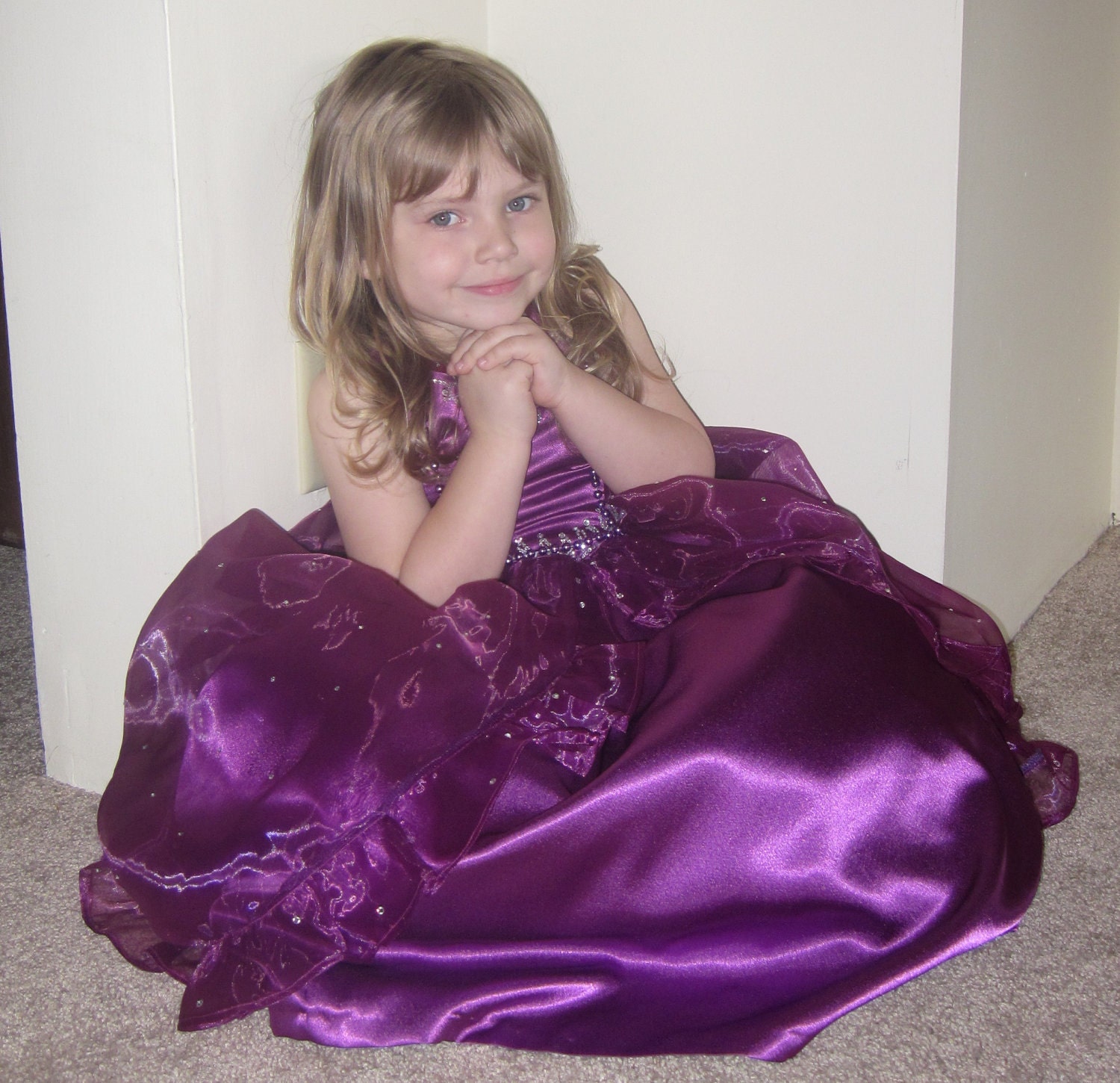 Custom Girls Formal Dress, Pageant Dress, Flower Girl Dress, Princess Dress, First Communion