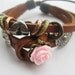 Bracelet-real leather bracelet with resin flower,genuine leather bracelet