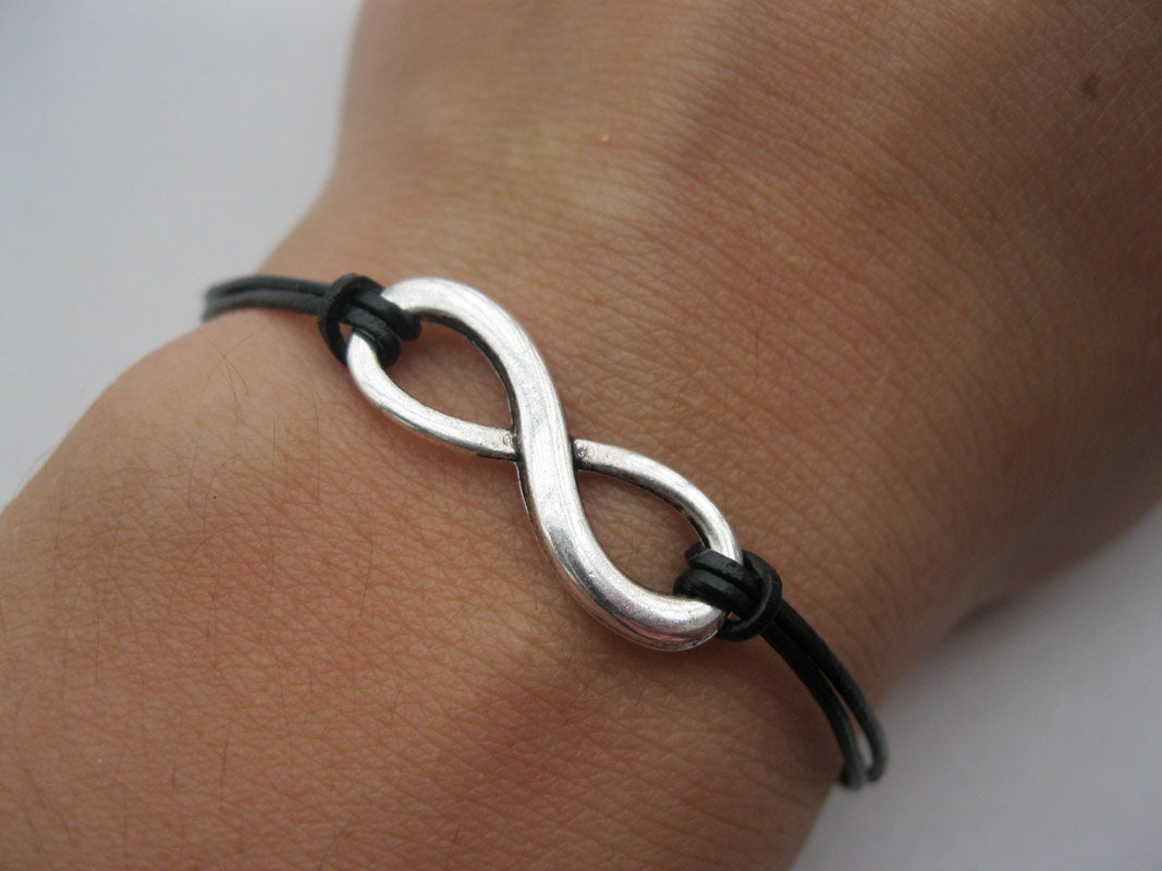 Bracelet-antique silver karma bracelet,Infinity Wish Bracelet