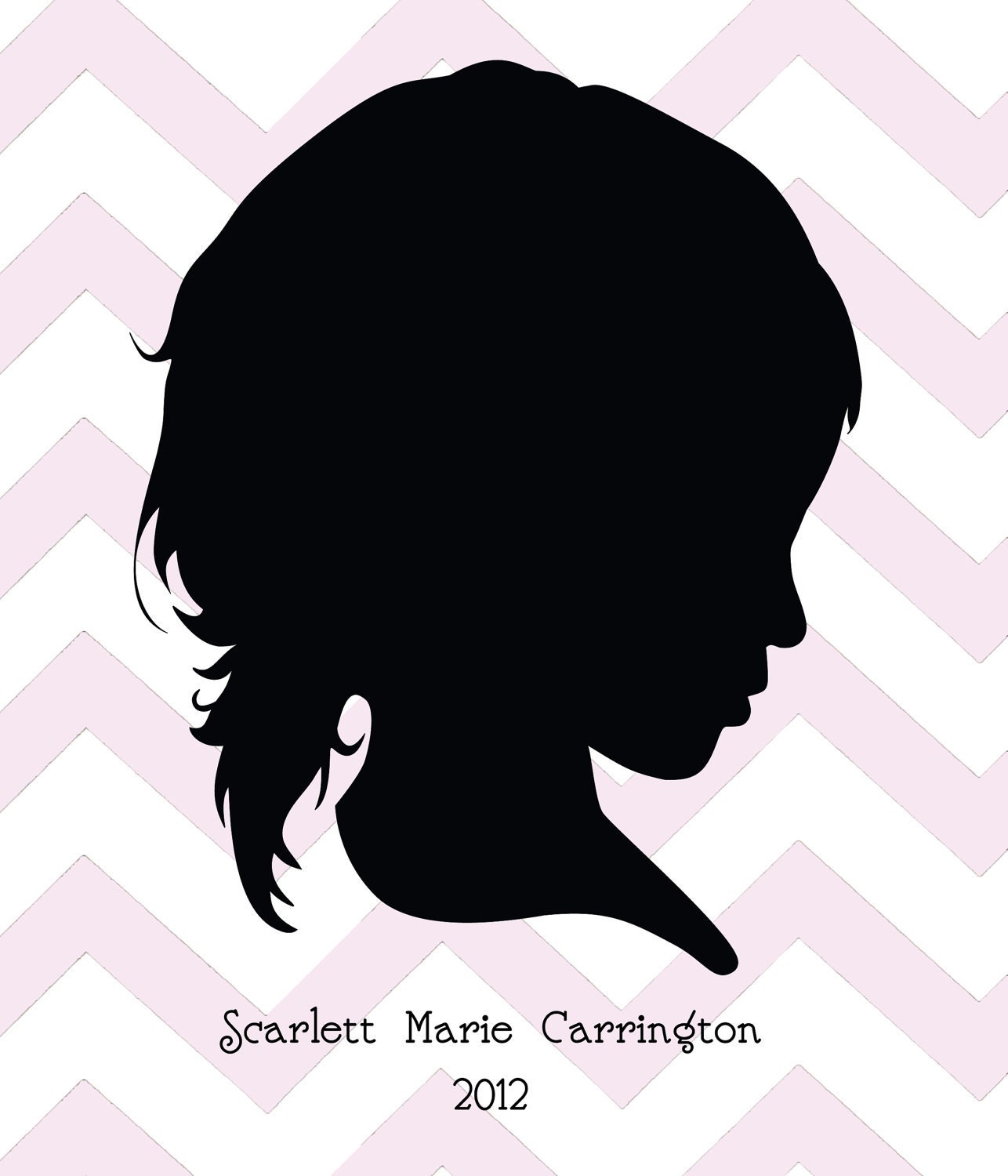 Children's Profile Silhouette JPEG Img