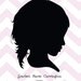 Children's Profile Silhouette JPEG Img