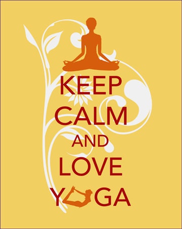 Keep Calm and Love Yoga Gift Art Print Zen Om Peace On Meditation Relaxation Do Yoga Instructor Gift Meditate Relax Inner Peace Breathe