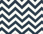 1/2 yard Navy Chevron -  Blue Twill Zig Zag - Premier Prints - Home Decor