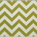 21" of  Chevron ZIg  Zag  - Premier Prints HOME DECOR Village Green / Natural - REMNANT