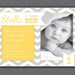 First Birthday Invitation Chevrons - Chevron Photo Printable Invite - Grey and Yellow - Yellow Chevron - 1 Year Old or ANY Age - ANY Color
