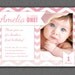 Ombre Pink Chevrons Invitation - Chevron Ombre Photo Printable Invite - Pink - Turquoise - 1 Year Old or ANY Age - First Birthday