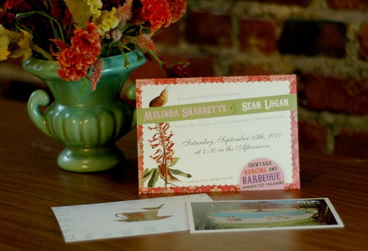 Unique Wedding Invitation - The Pocket: Birdie