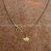 Bird necklace with leaves pendant- Vintage charm necklace