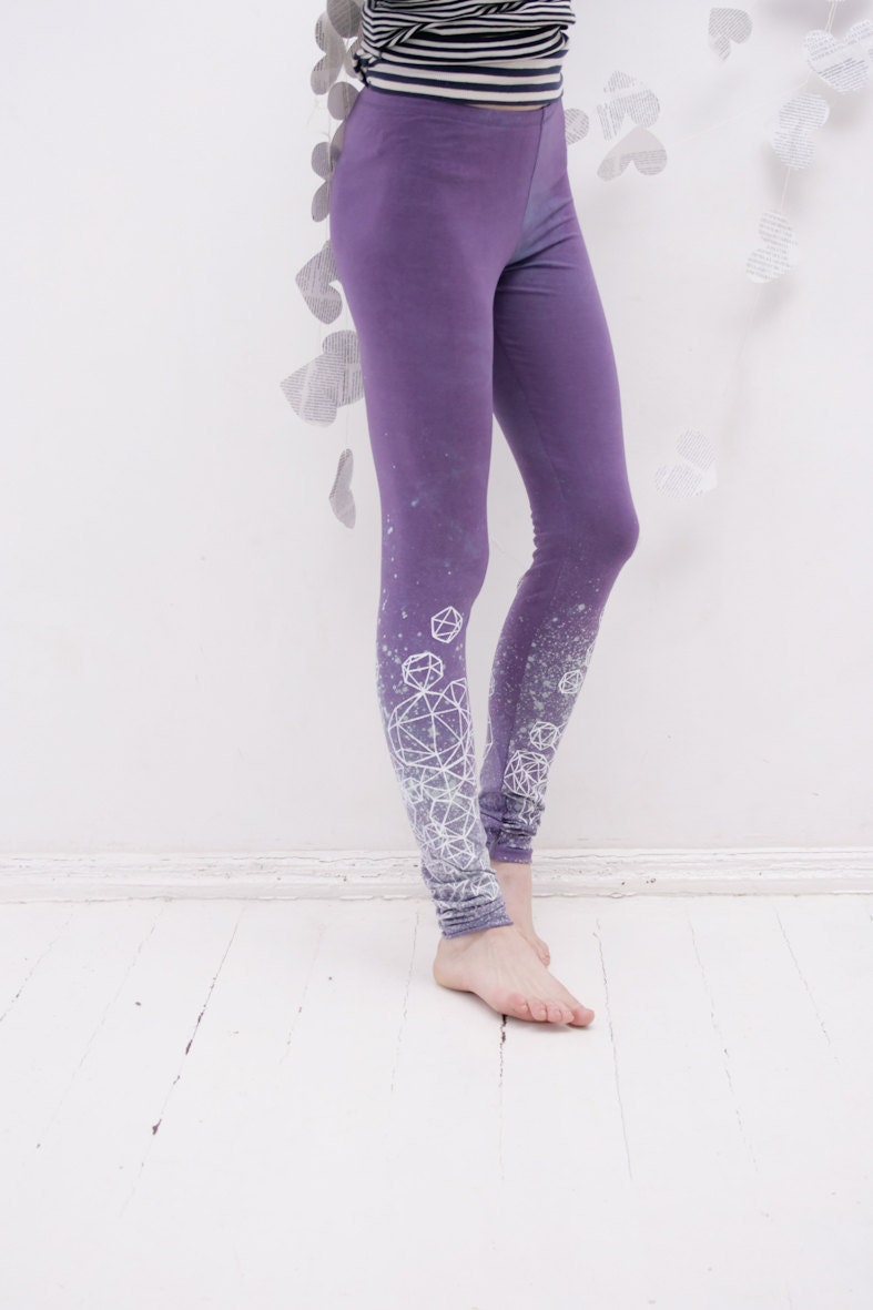 Size S- delicate lilac crystal leggings