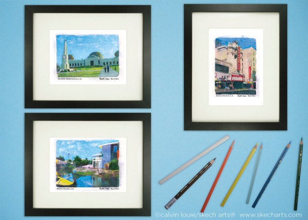Griffith Observatory, Los Angeles, Signed Art Print