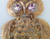 Vintage 1960's OWL necklace off beat wedding hipster wedding bridesmaid spring trends Boho wedding Woodland wedding Fairy rustic wedding