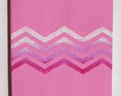 Color Fade Chevron Journal, Notebook with White Ombre Chevron Embossed Pattern