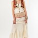 Maxi Skirt with Indian Cotton Vintage Sari Top, Tiered maxi skirt, One-of-a-kind