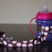 Bottle Tether, Toy Tether, Sippy Strap with Suction Cup-Pink Polka Dots