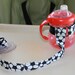 Bottle Tether, Toy Tether, Sippy Strap with Suction Cup-Soccer Ball Print