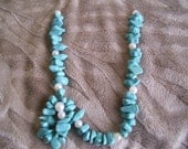 Unusual Turquoise Coral Necklace Faux Bijoux Pearl Coral Minimal Necklace LOH team