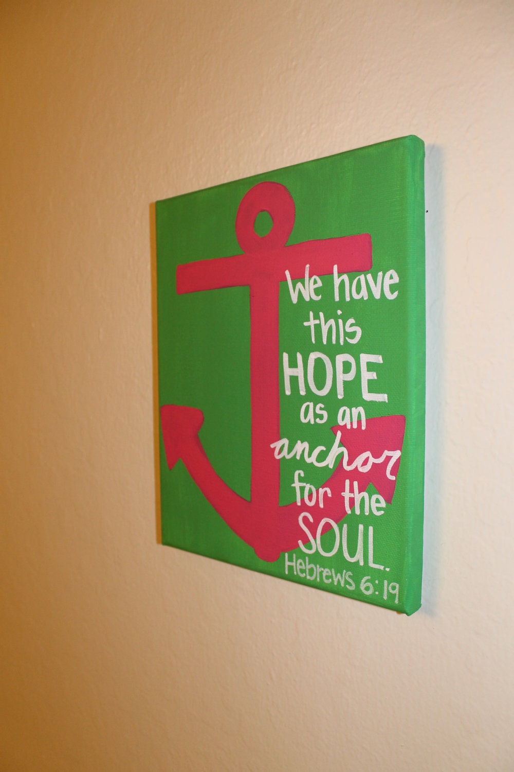 Hebrews 6:19 Canvas Art - 8x10