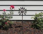 Spark Plug Flower Stake Metal Sculpture Yard Art Garden Art Found Objects FOREVER FLOWER