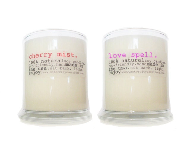 Save 6 dollars, Two 12 oz 100% highly scented natural soy wax candle in glass container, you pick any scent