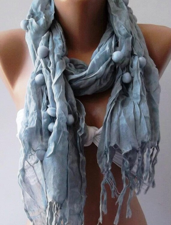 Grey -  Cotton Shawl