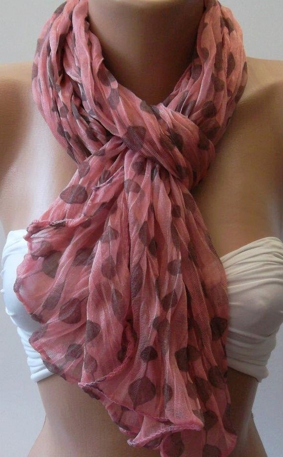 Pink - Elegance - Shawl / Scarf  Headband  Bandana Pareos