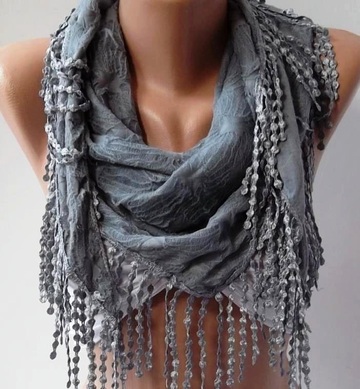 Elegance Scarf....Grey Scarf