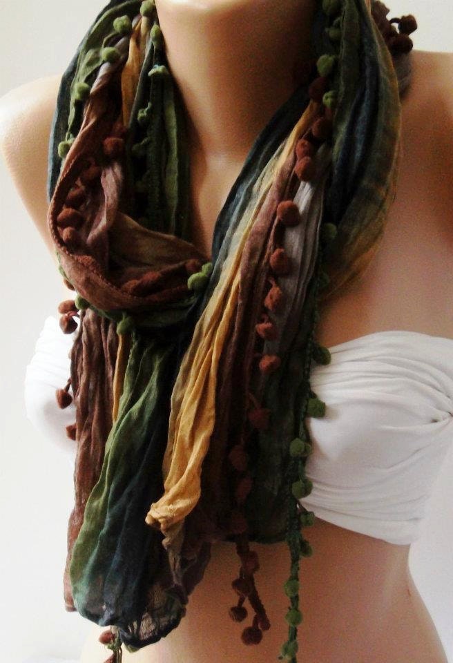 Colorful - Cotton Shawl - Scarf Headband Bandana Pareo