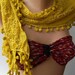 Mustard - Elegant scarf lace scarf...