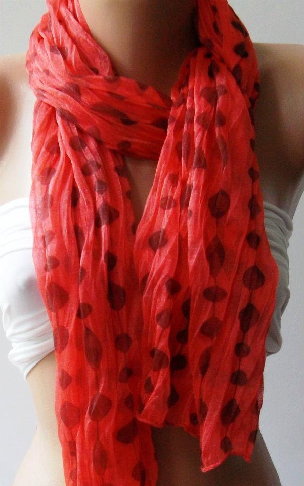 Pomegranate Flower Elegant Scarf