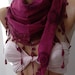 Fuchsia - Elegance Shawl / Scarf with Lace Edge