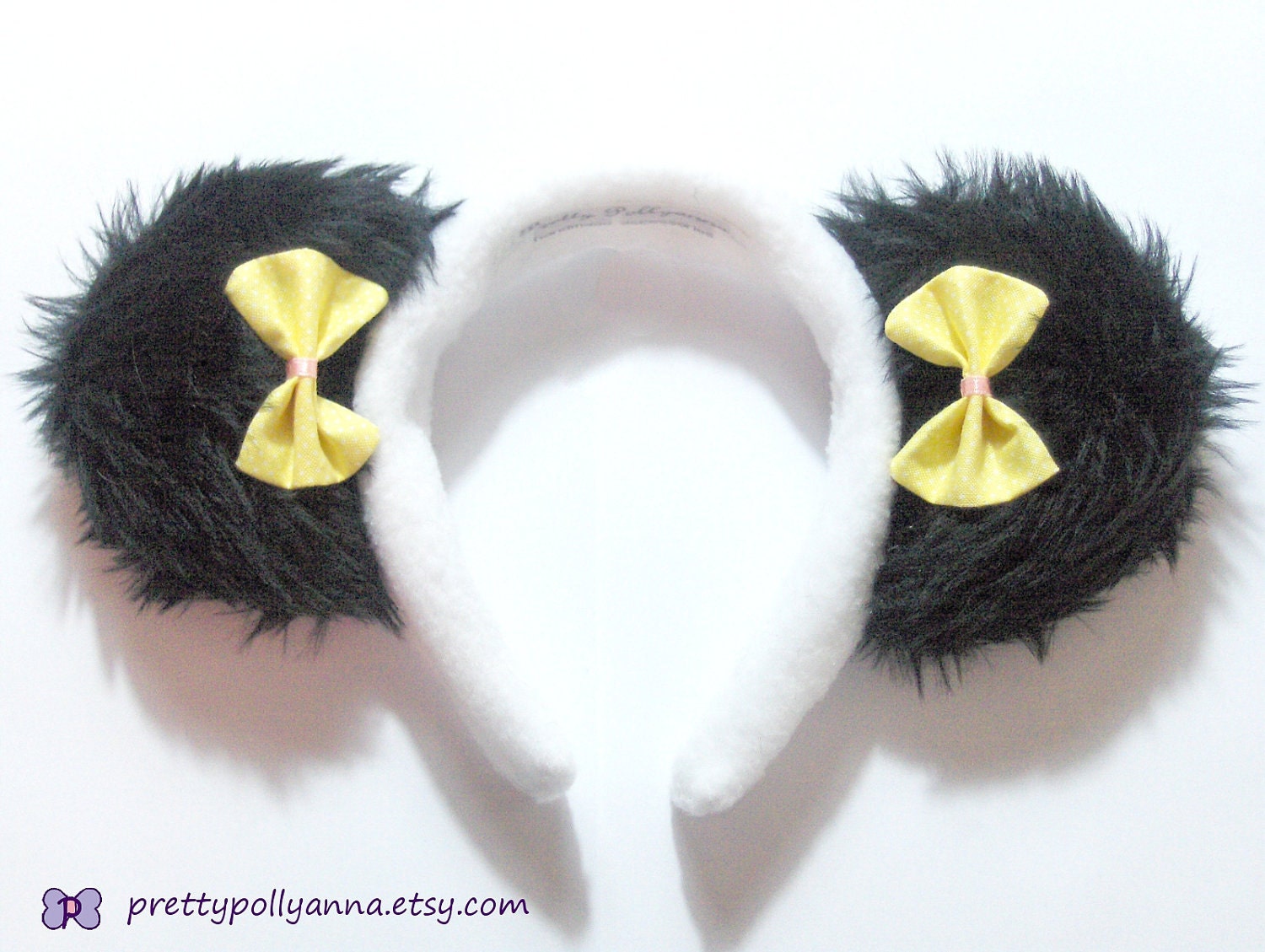 Faux-Fur Panda Bear Ears Cosplay Headband  - MADE TO ORDER