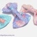 Kawaii / Sweet Lolita / Fairy Kei Pastel Cupcake Print Fabric Bow Alligator Hair Clip - Set of 3