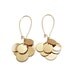 Disc Earrings - Dangle Earrings - Gold Disc Earrings with 22k Gold Plated Long Kidney Wire - Customizable