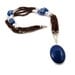 Multi Strand Necklace - Seed Bead Necklace - Large Pendant Necklace - Glass Necklace