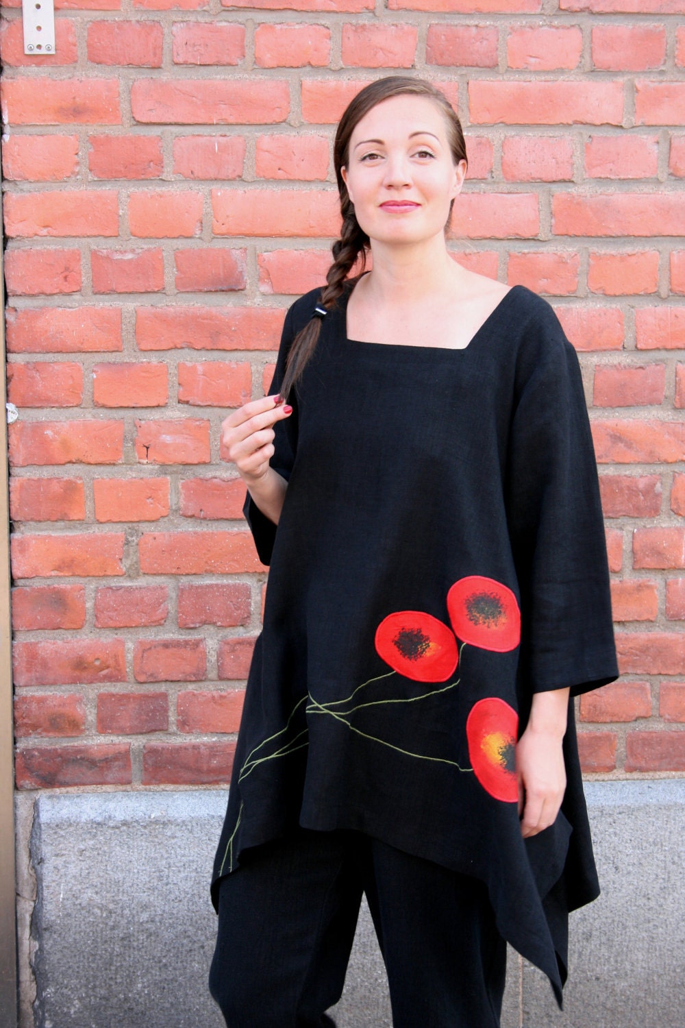 Poppy linen tunic