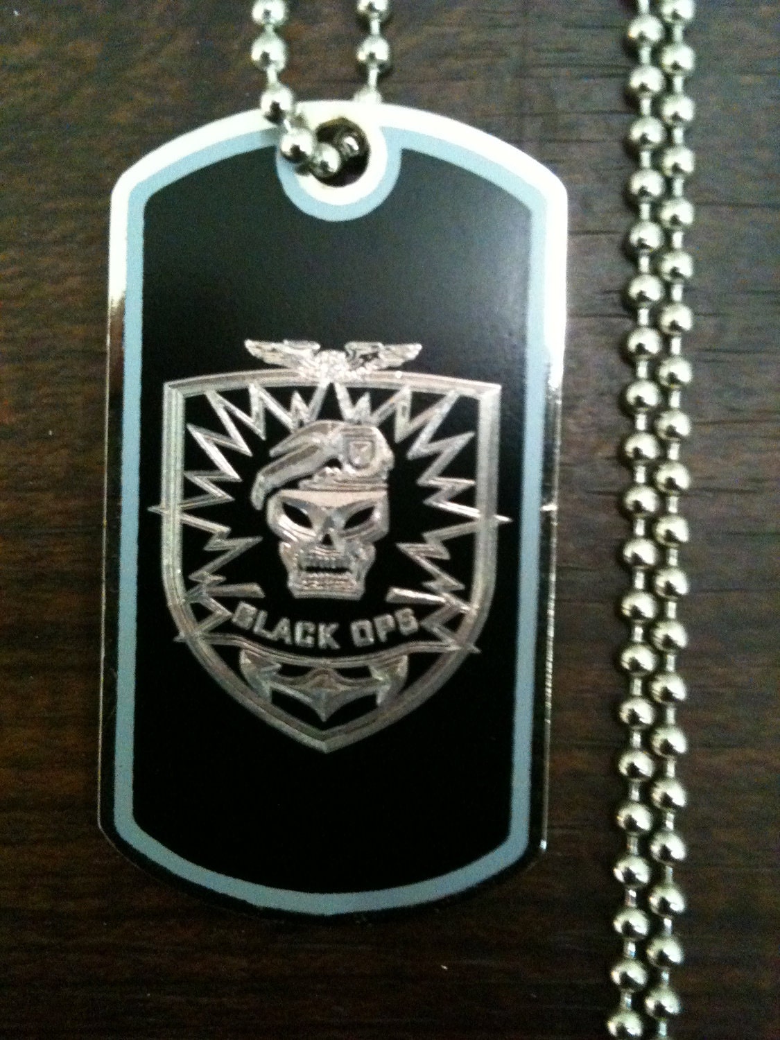 Call Of Duty Black Ops Dogtag w/ Ball Chain