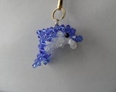 Sapphire Dolphin - Swarovski Crystal Bead Cell Phone Charm